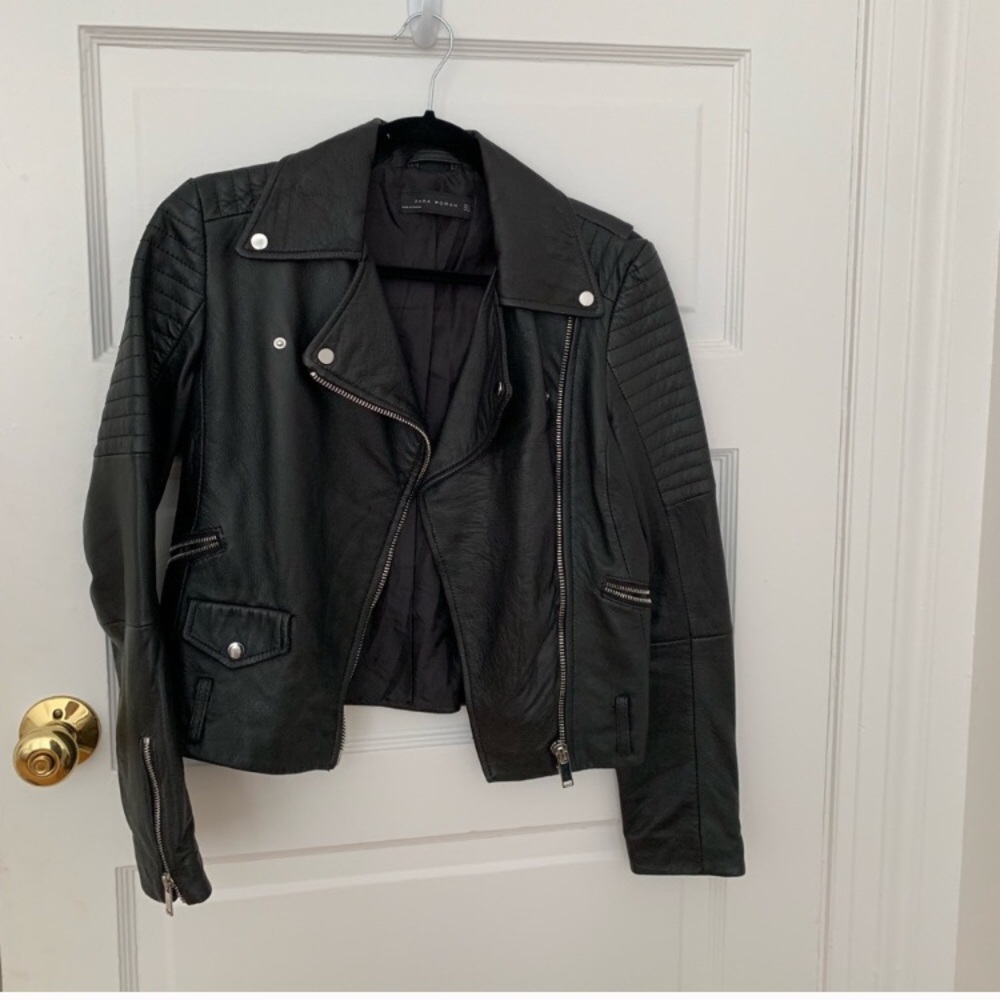 Zara Leather Moto Jacket